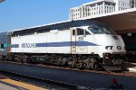 Metrolink MP36PH-3C SCAX #892 with "100% renewable fuel" logo on tank.